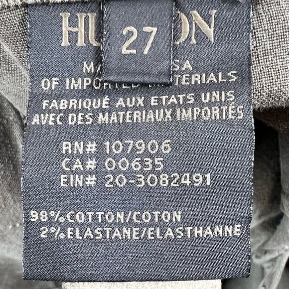 HUDSON The Riley Distressed Cropped Jeans in Light Olive Green Women's Size 27 - Picture 11 of 12